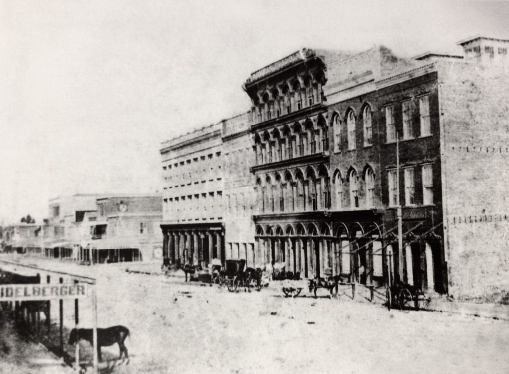 300 block of Main Street in 1866 (near Market Square)