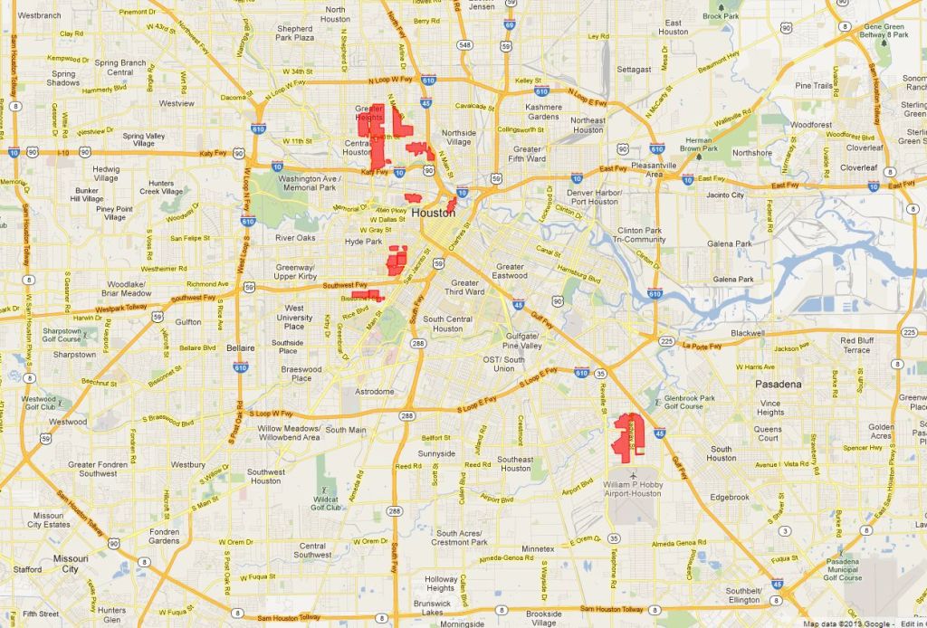 Houston's 20 Historic Districts in 2013.